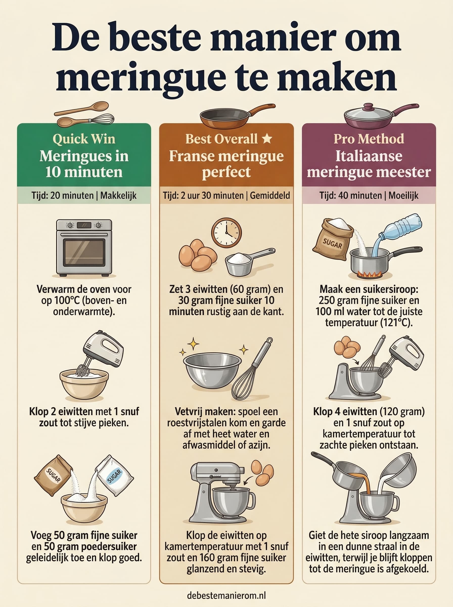 De beste manier om meringue te maken