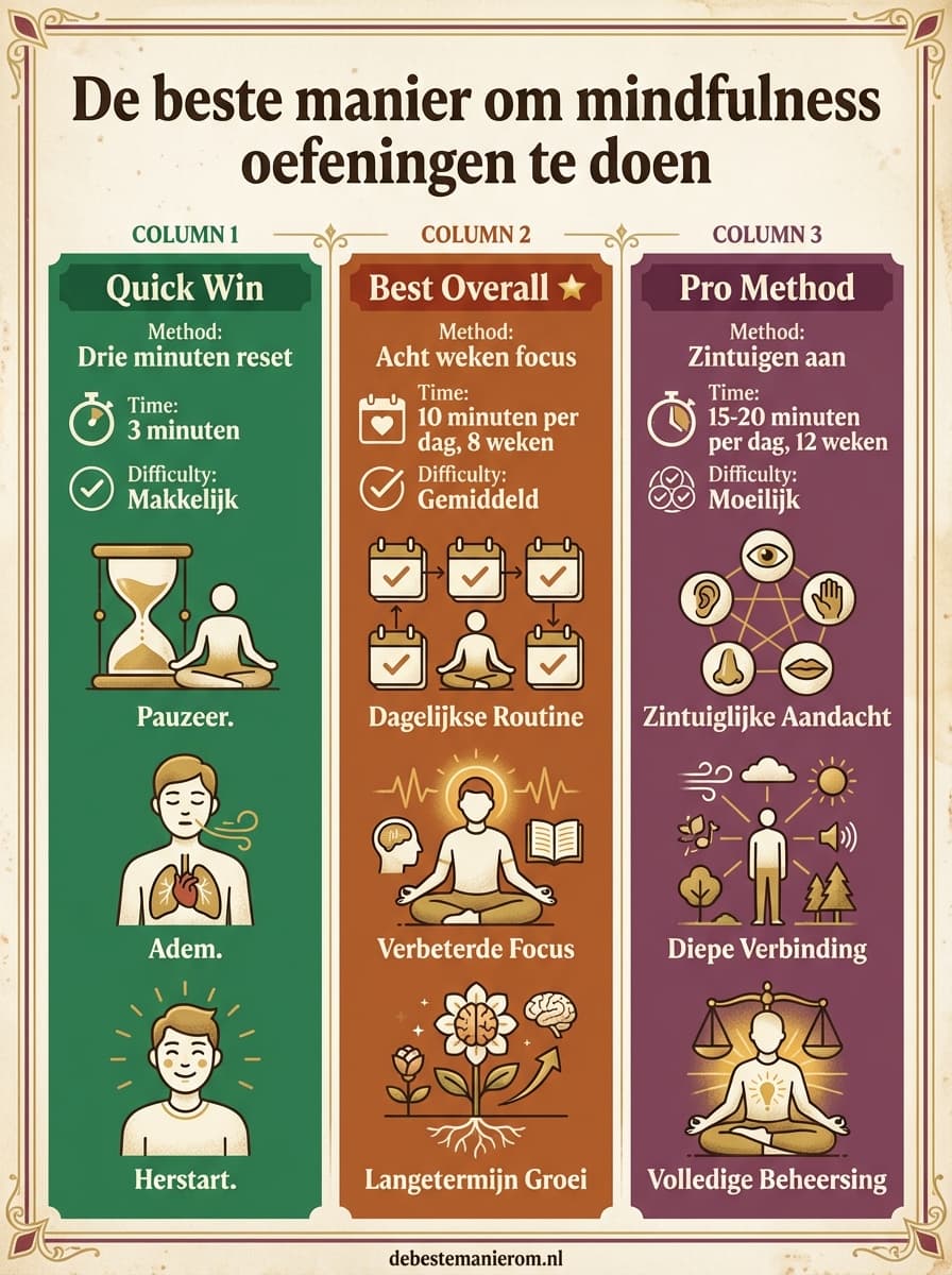 De beste manier om mindfulness oefeningen te doen