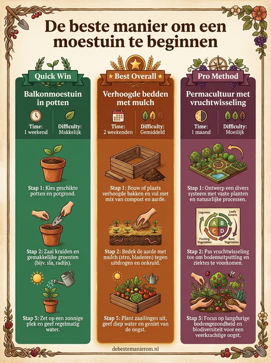 De beste manier om een moestuin te beginnen