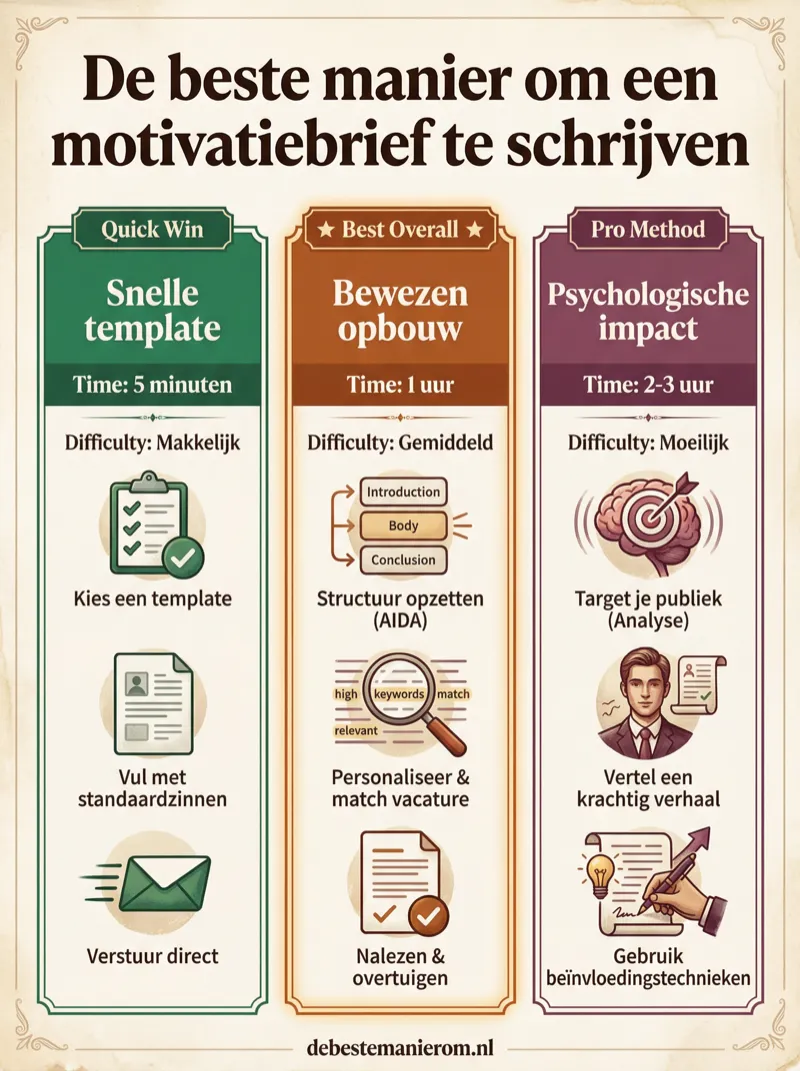 De beste manier om een motivatiebrief te schrijven