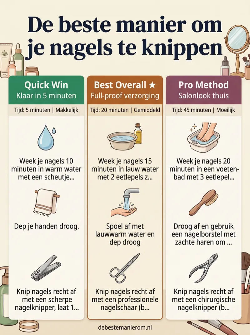 De beste manier om je nagels te knippen