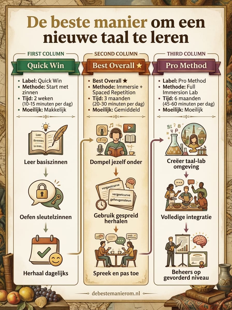 De beste manier om een nieuwe taal te leren