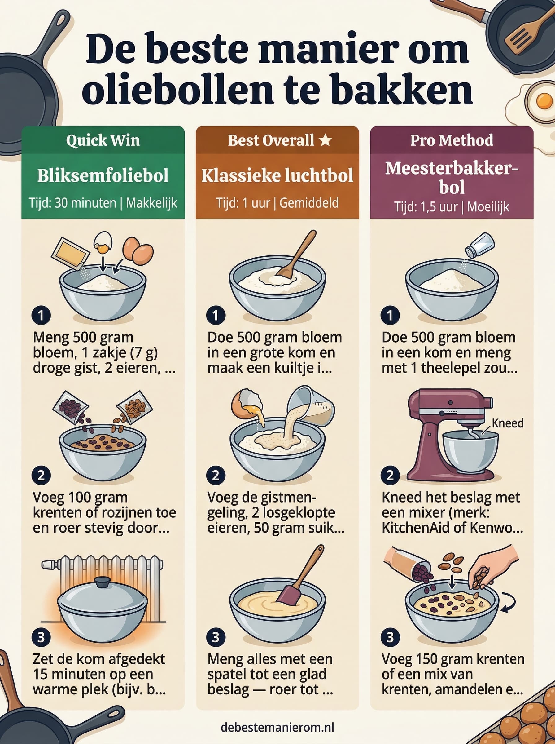 De beste manier om oliebollen te bakken