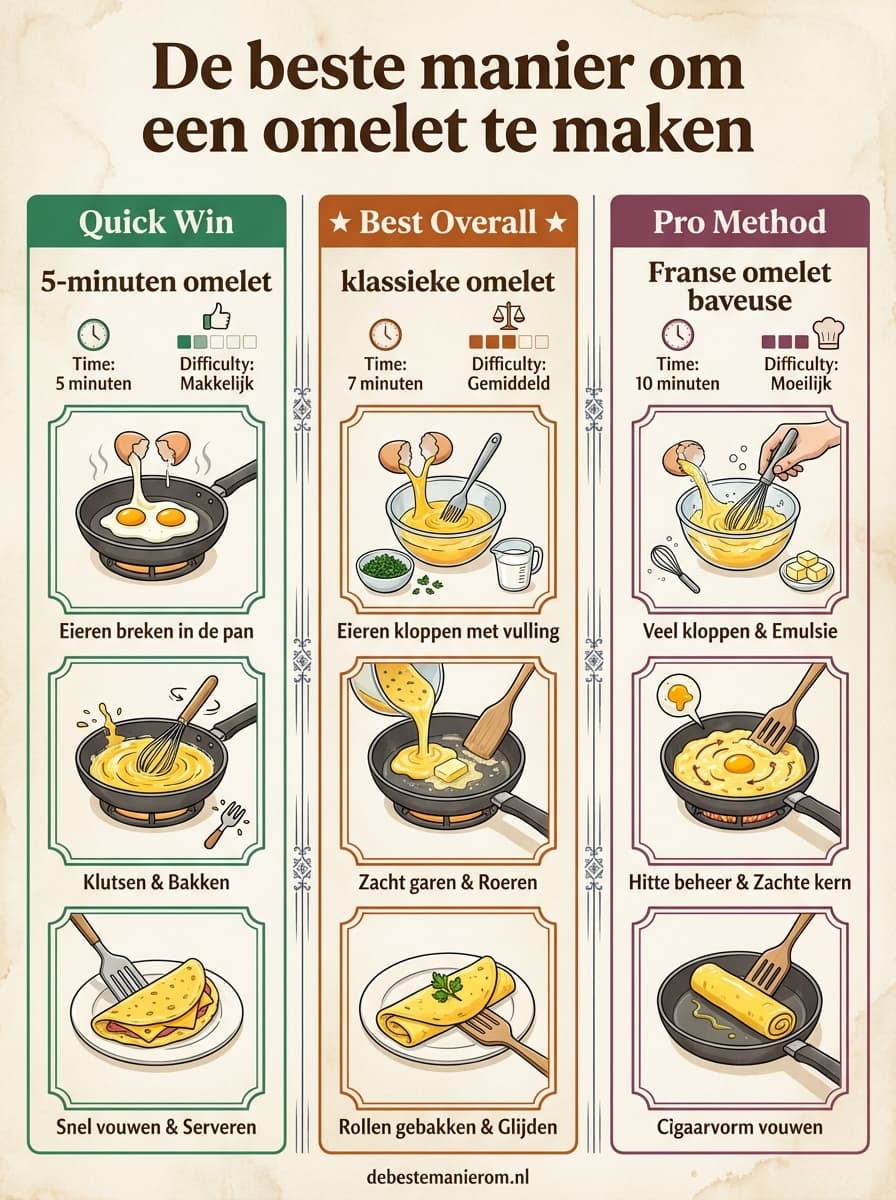 De beste manier om een omelet te maken