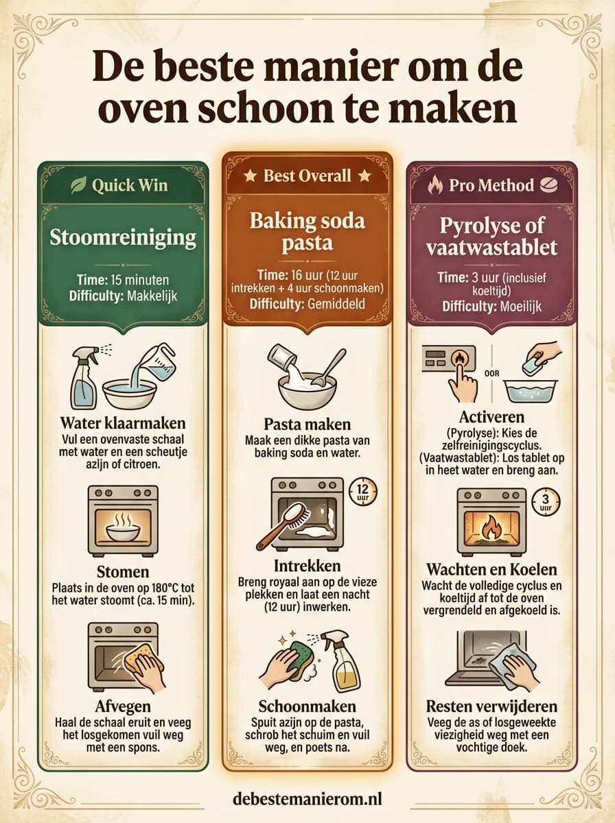 De beste manier om de oven schoon te maken