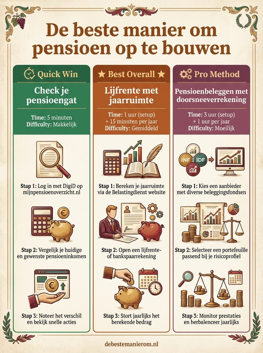De beste manier om pensioen op te bouwen