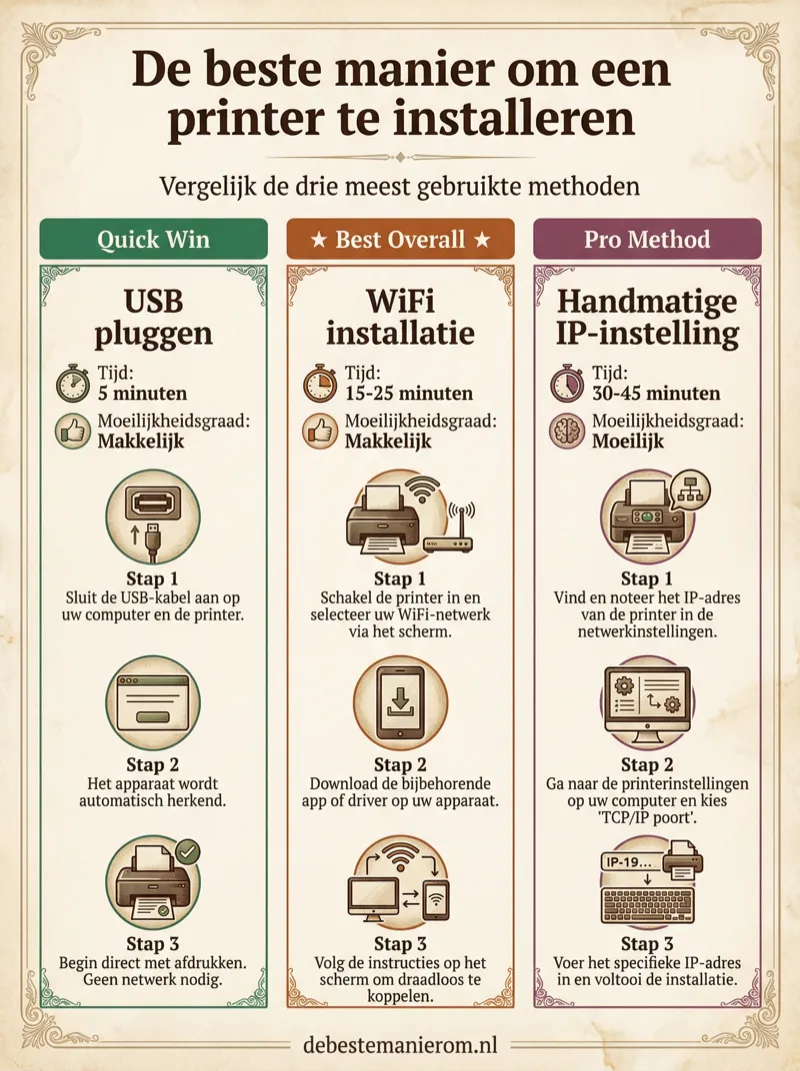 De beste manier om een printer te installeren
