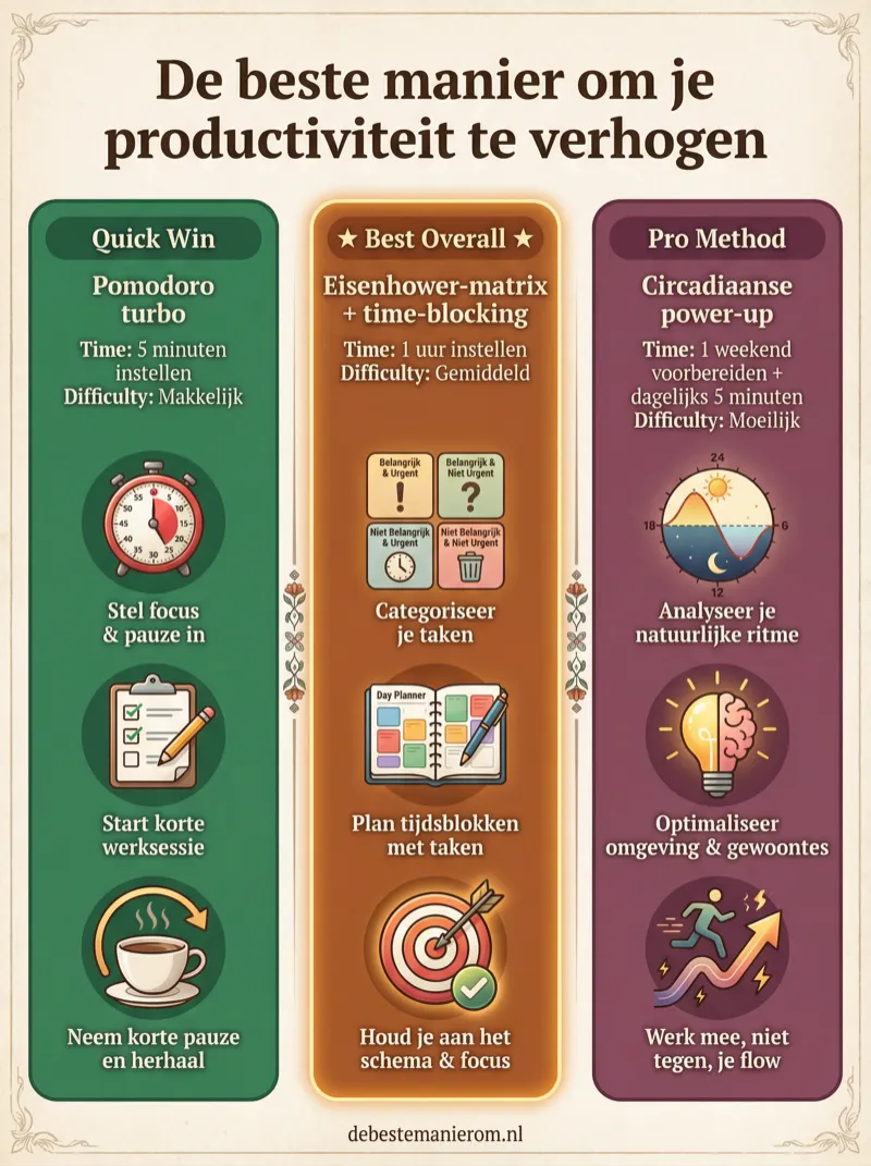 De beste manier om je productiviteit te verhogen