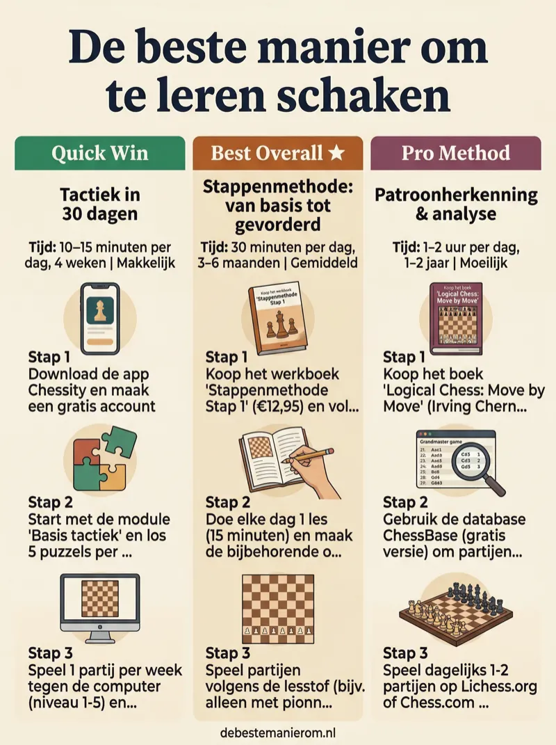 De beste manier om te leren schaken