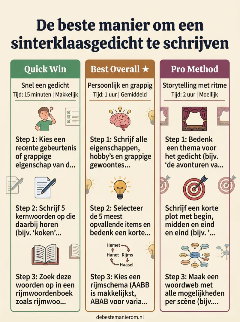 De beste manier om een sinterklaasgedicht te schrijven