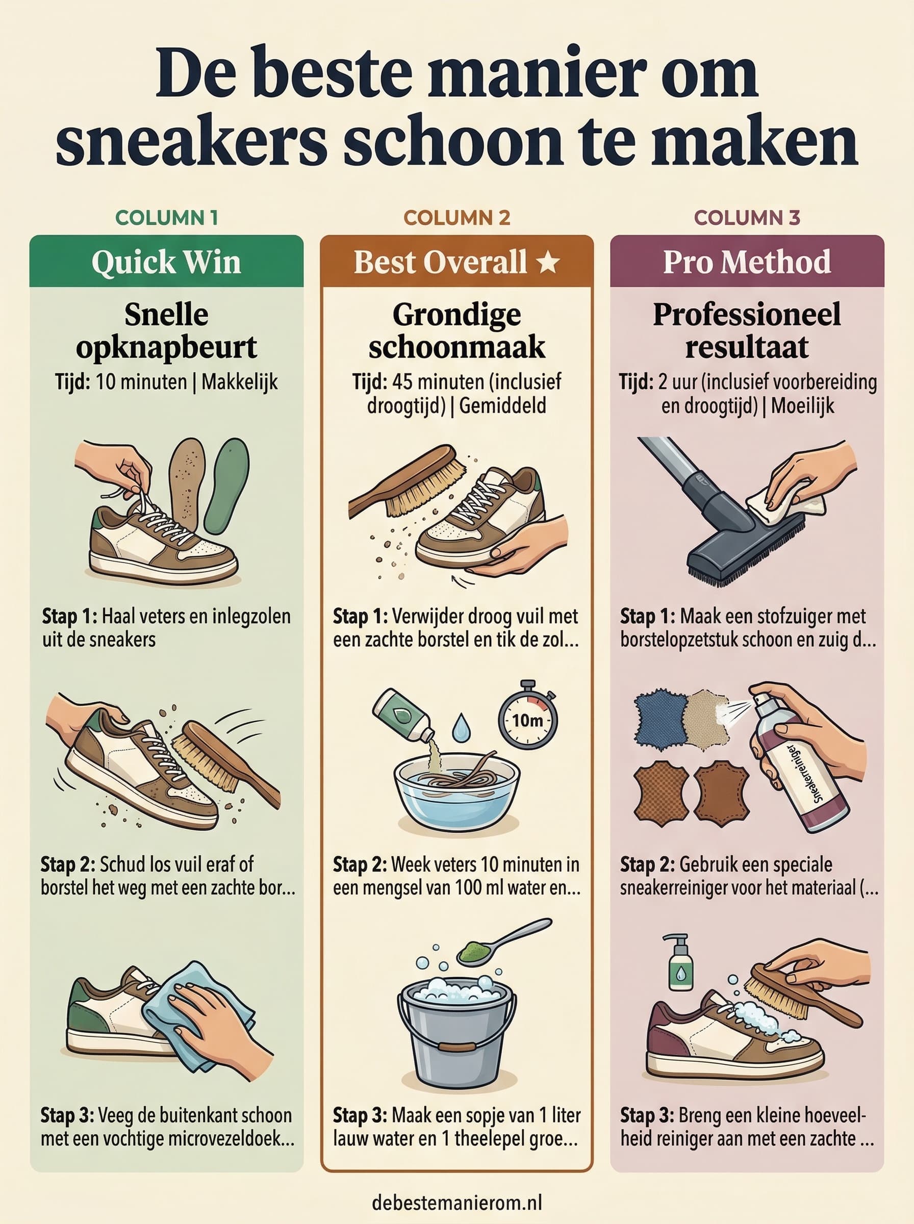 De beste manier om sneakers schoon te maken