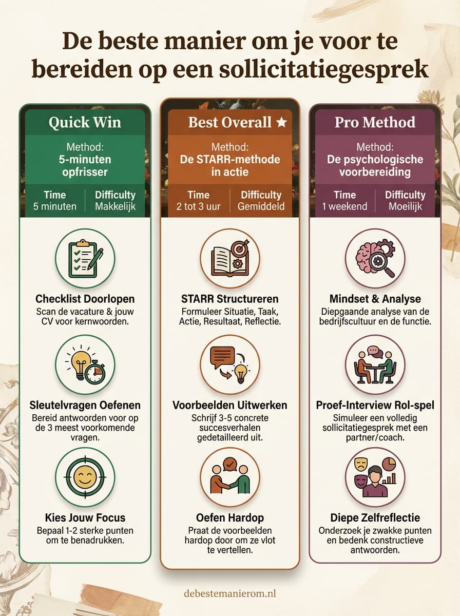 De beste manier om je voor te bereiden op een sollicitatiegesprek