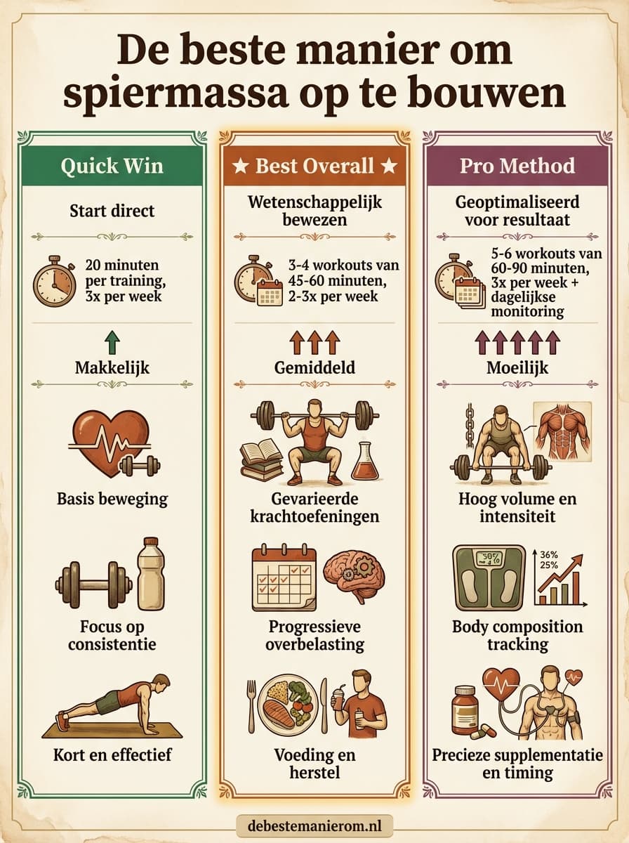 De beste manier om spiermassa op te bouwen