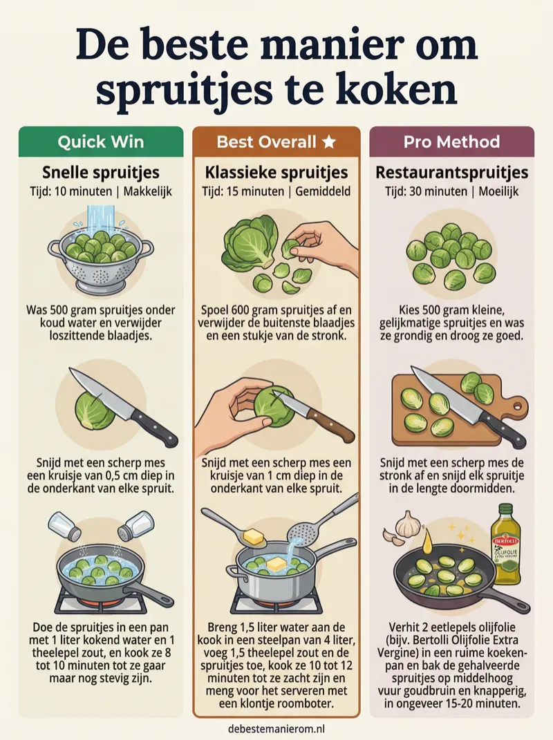 De beste manier om spruitjes te koken