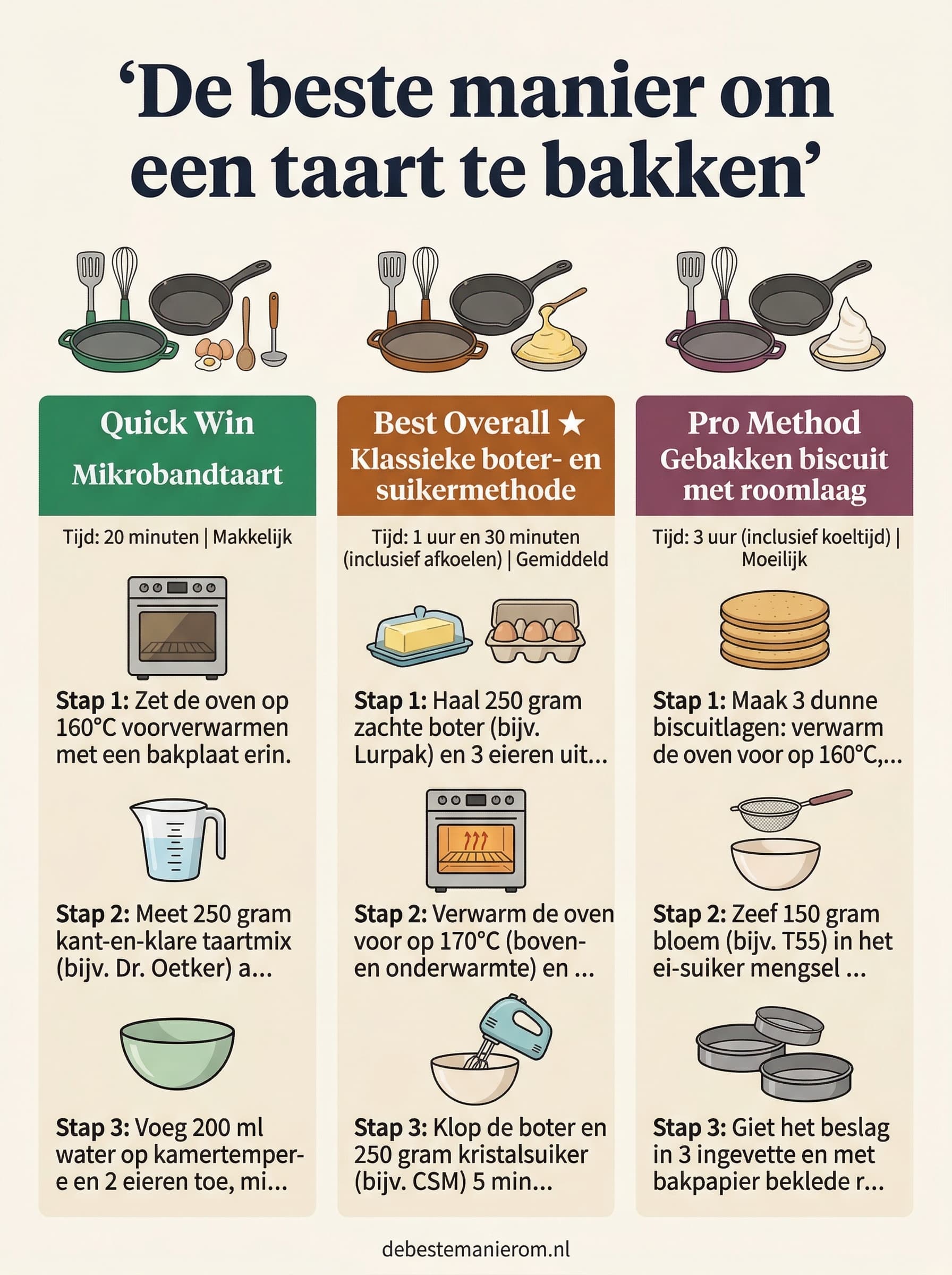 De beste manier om een taart te bakken