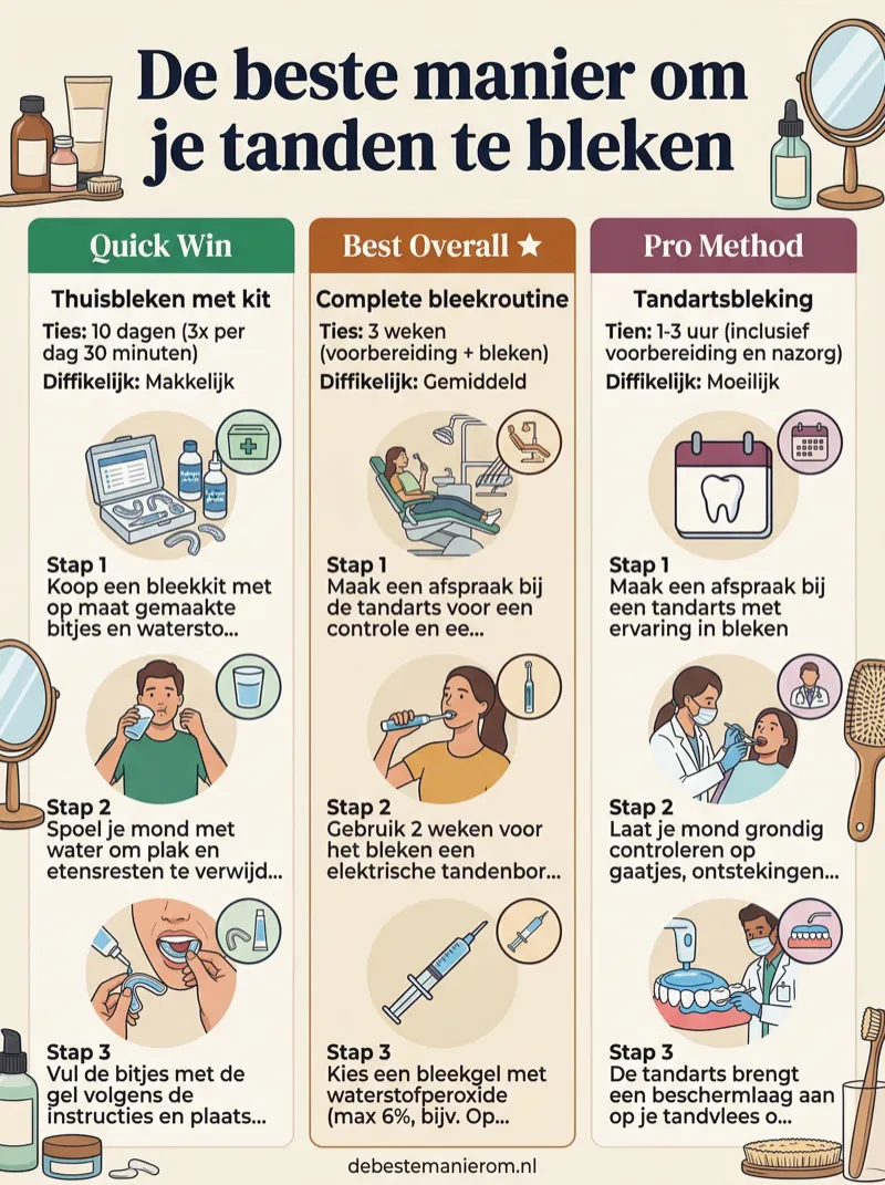 De beste manier om je tanden te bleken