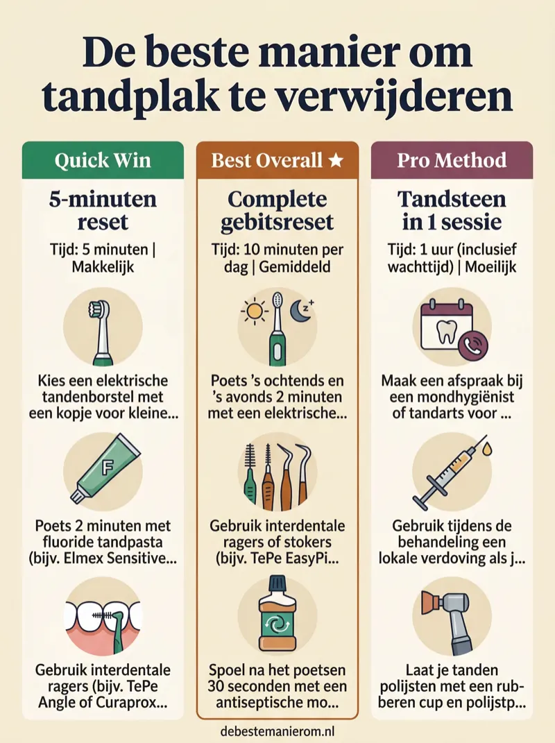 De beste manier om tandplak te verwijderen