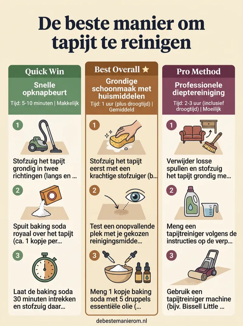 De beste manier om tapijt te reinigen