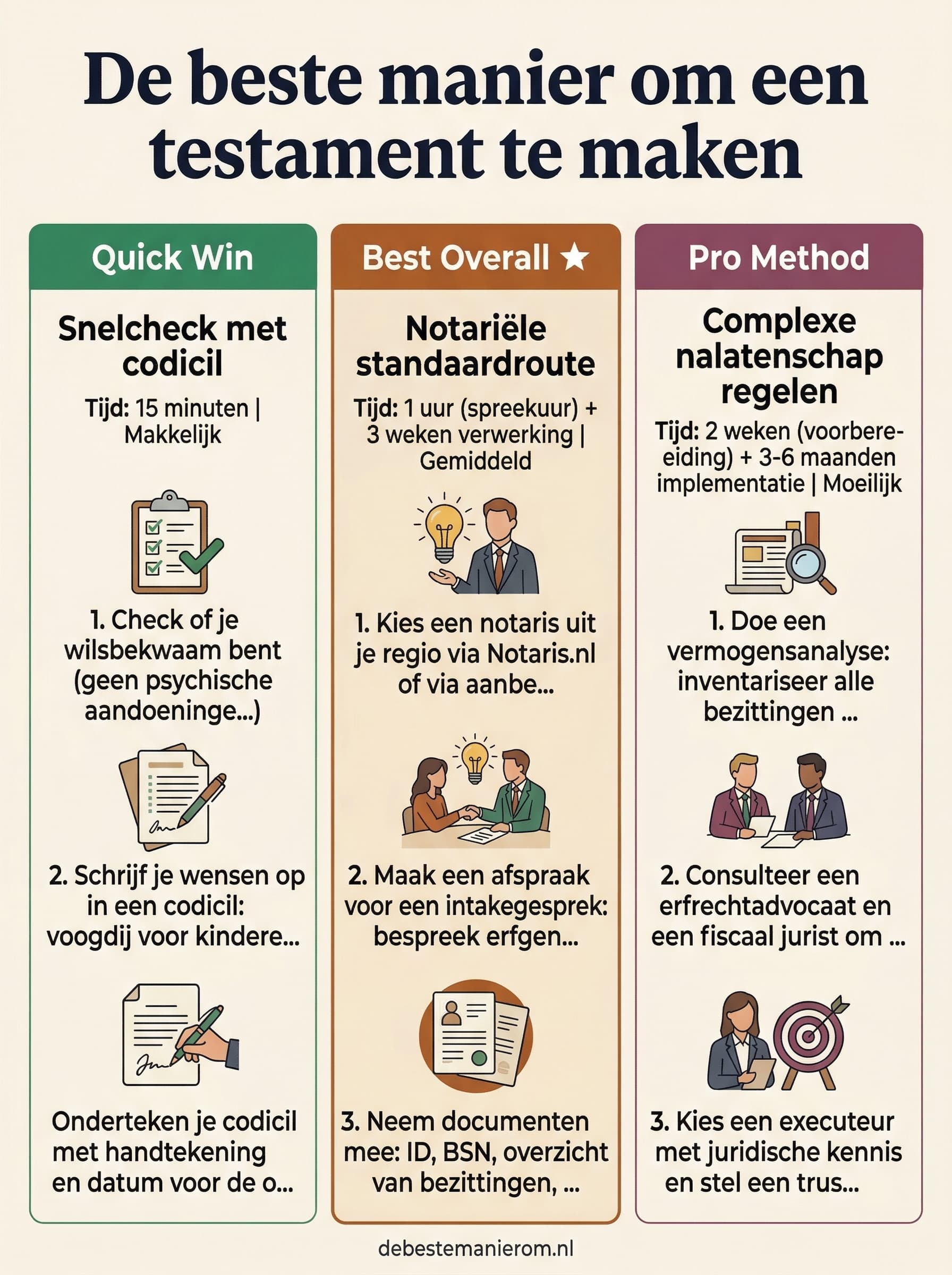 De beste manier om een testament te maken