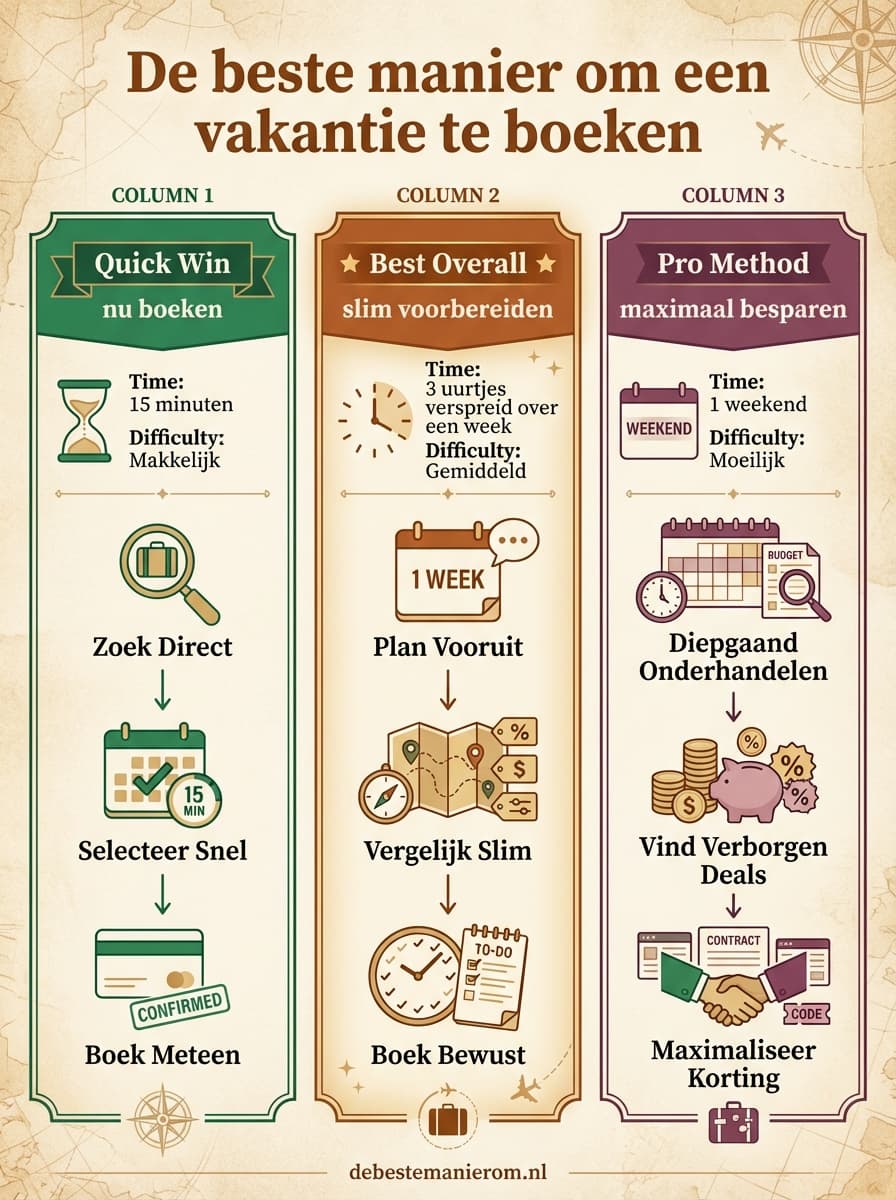 De beste manier om een vakantie te boeken