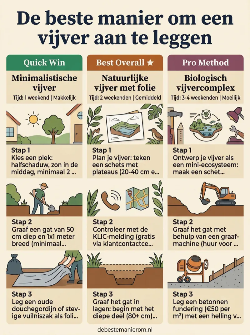 De beste manier om een vijver aan te leggen