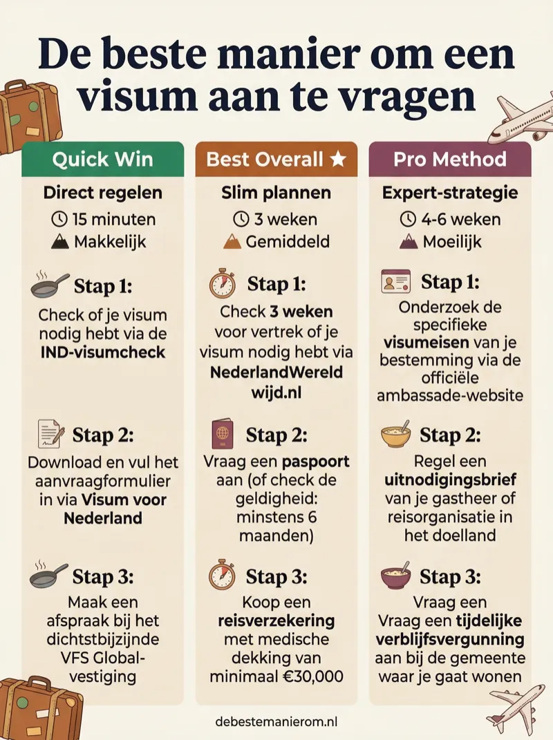 De beste manier om een visum aan te vragen