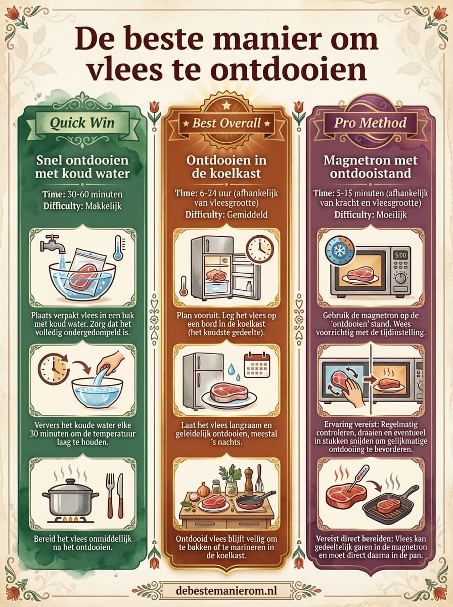 De beste manier om vlees te ontdooien