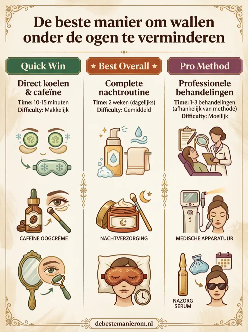 De beste manier om wallen onder de ogen te verminderen