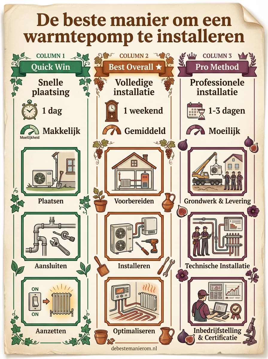 De beste manier om een warmtepomp te installeren