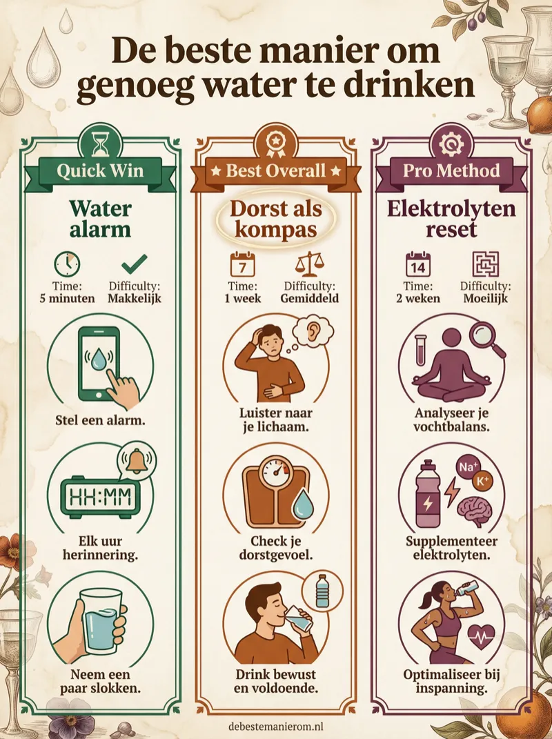 De beste manier om genoeg water te drinken