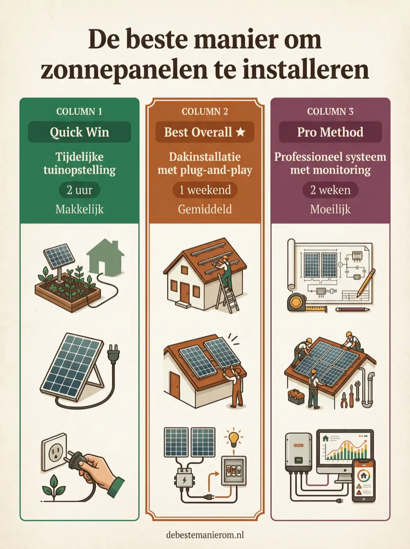 De beste manier om zonnepanelen te installeren
