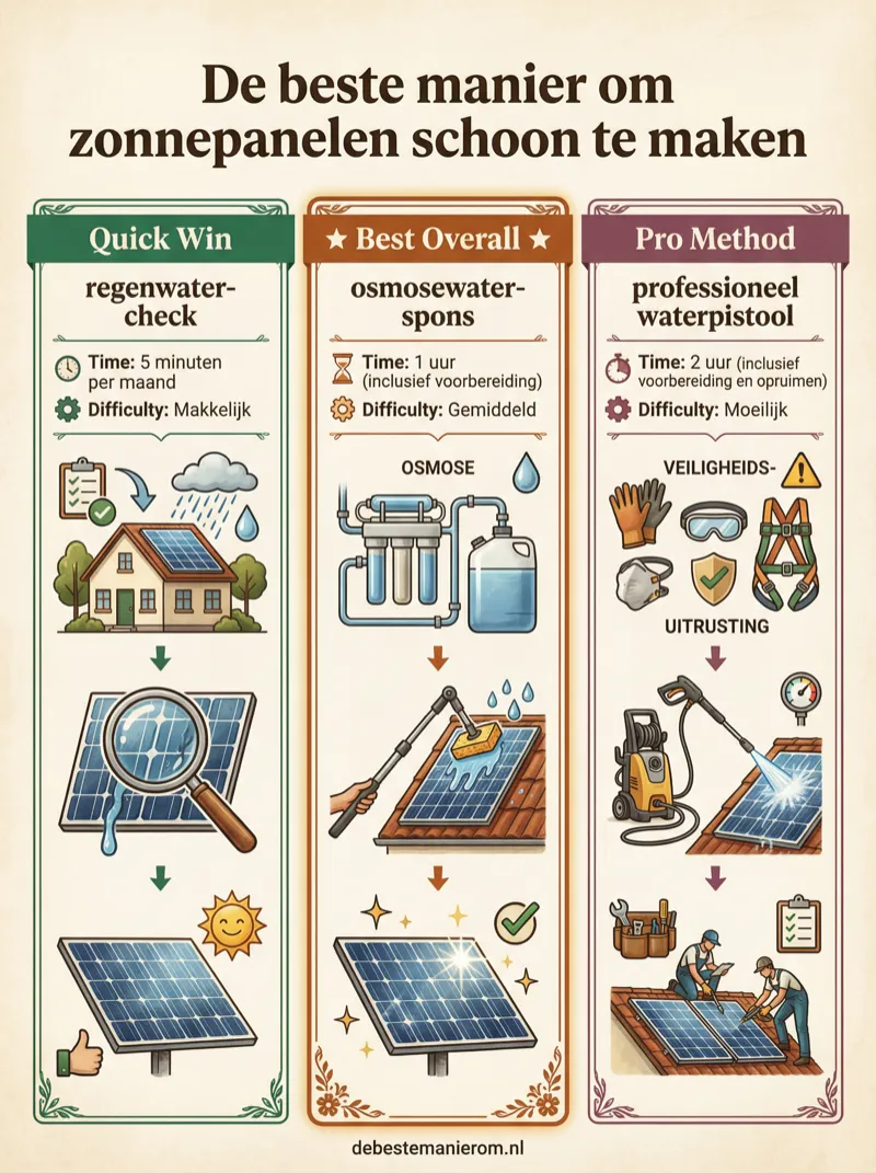 De beste manier om zonnepanelen schoon te maken