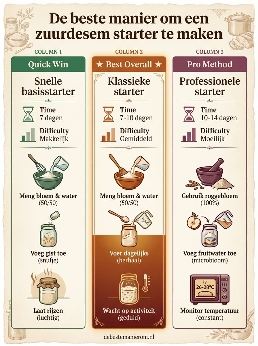 De beste manier om een zuurdesem starter te maken